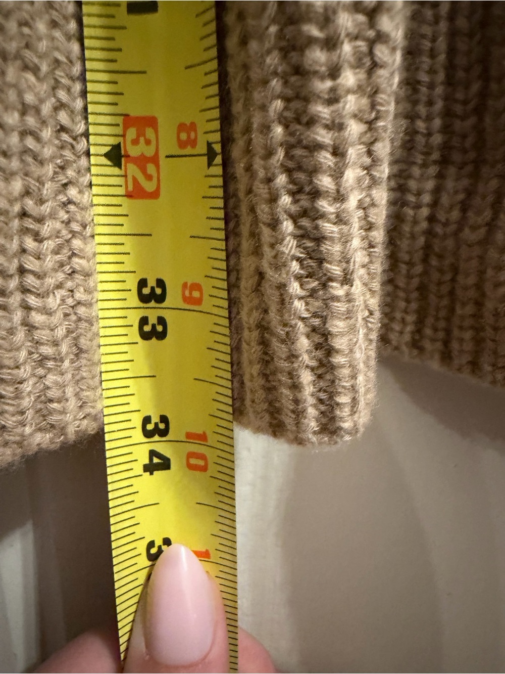 Barbour Tan Ribbed Wool & Cotton Open-Front Cardigan w/ Gold Buttons, Size 10/L - Picture 8 of 8